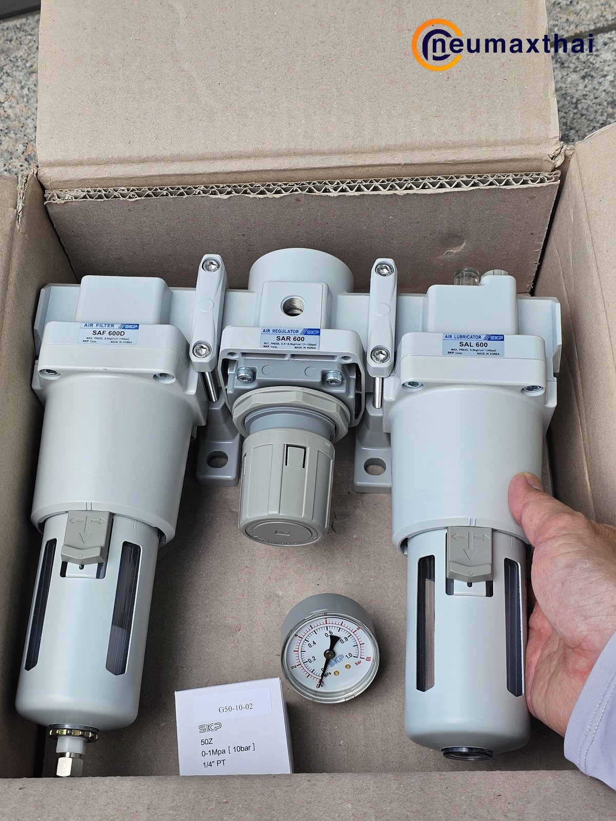 SAU600-10BDG F.R.L (3 Units) AUTO DRAIN 1", "SKP"