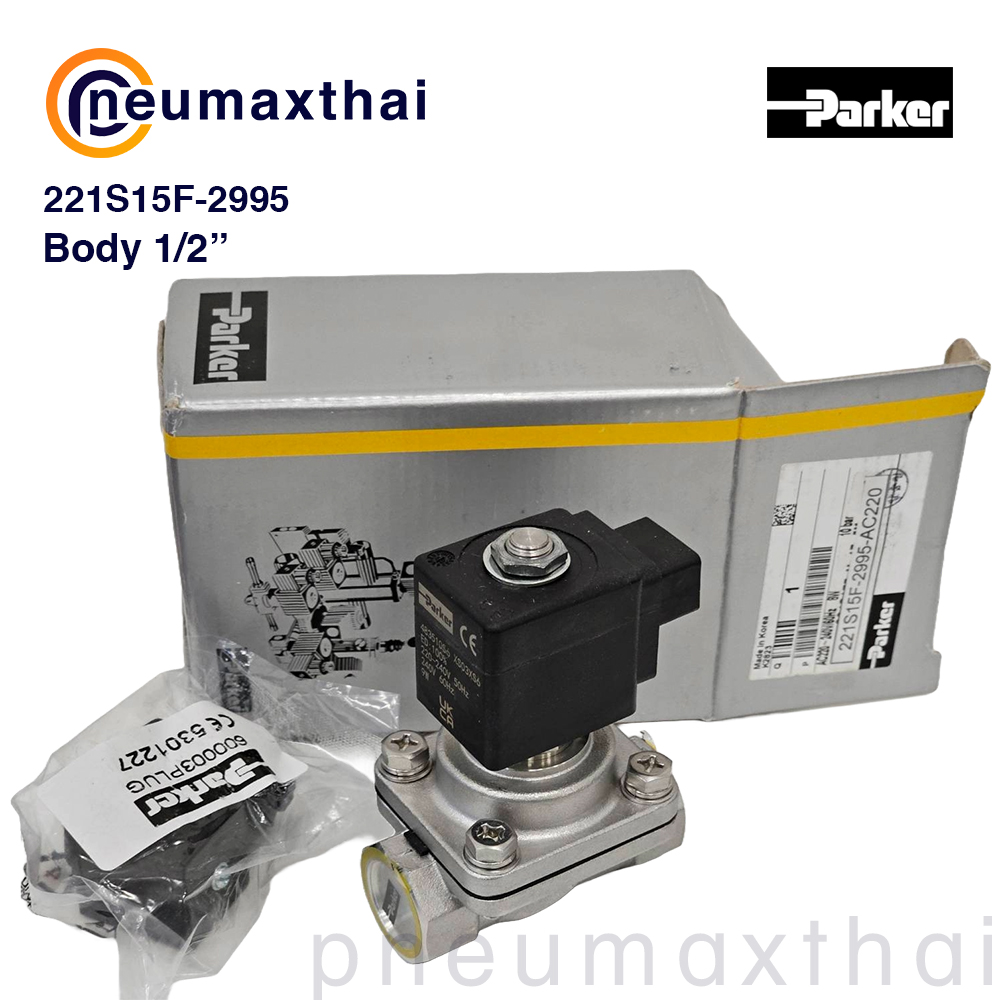 221S15F-2995-AC220 2/2 SS SOLENOID VALVE 1/2″ AC220 , “PARKER”