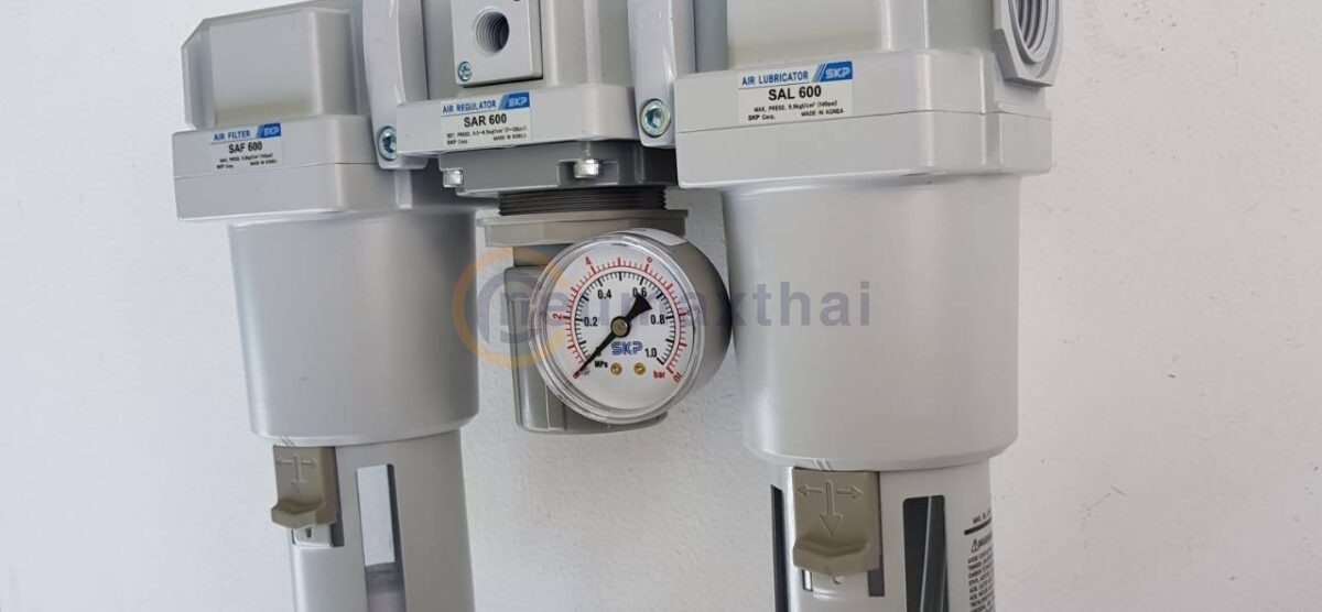 ชุดใหญ่ FRL แบบ 3 Unit Auto drain ขนาด 1″ SAU600-10BDG SKP