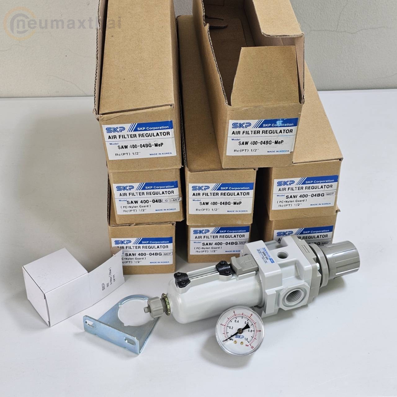 SAW400-04BG-MEP กรองลม+ปรับลม ถ้วยเหล็ก