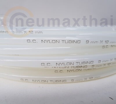 สายไนล่อน NY-1290W  NYLON TUBING 12x9mm WHITE “GC”