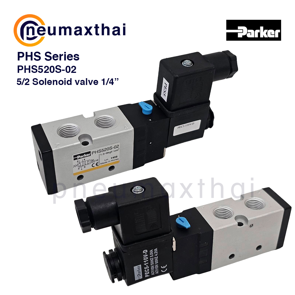 Parker Solenoid Valve, PHS Series โซลินอยด์วาล์ว ยี่ห้อ Parker