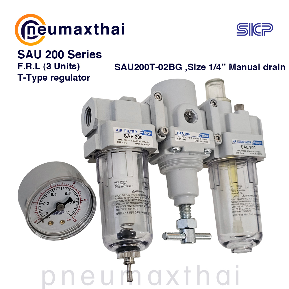 SKP SAU ชุดบริการลมแบบ 3 Unit (กรองลม,ปรับลม,ตัวจ่ายน้ำมัน) – FR.L Units