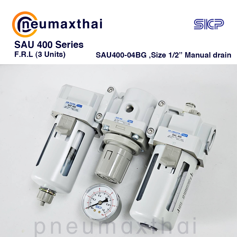 SKP SAU ชุดบริการลมแบบ 3 Unit (กรองลม,ปรับลม,ตัวจ่ายน้ำมัน) – FR.L Units