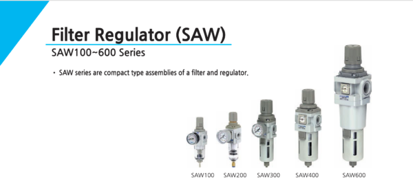 SKP SAW ตัวกรองลม+ปรับลม Manual-Auto drain – (Filter+Regulator)