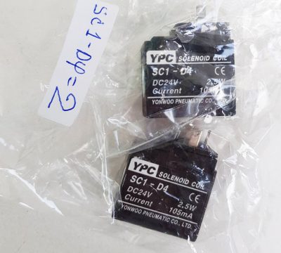 Coil สำหรับ Solenoid valve “YPC” size เล็ก SC1-D4 24VDC