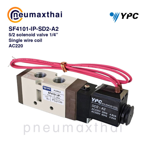 YPC Solenoid Valve โซลินอยด์วาล์ว 5/2, 5/3, 3/2, SF-SN Series