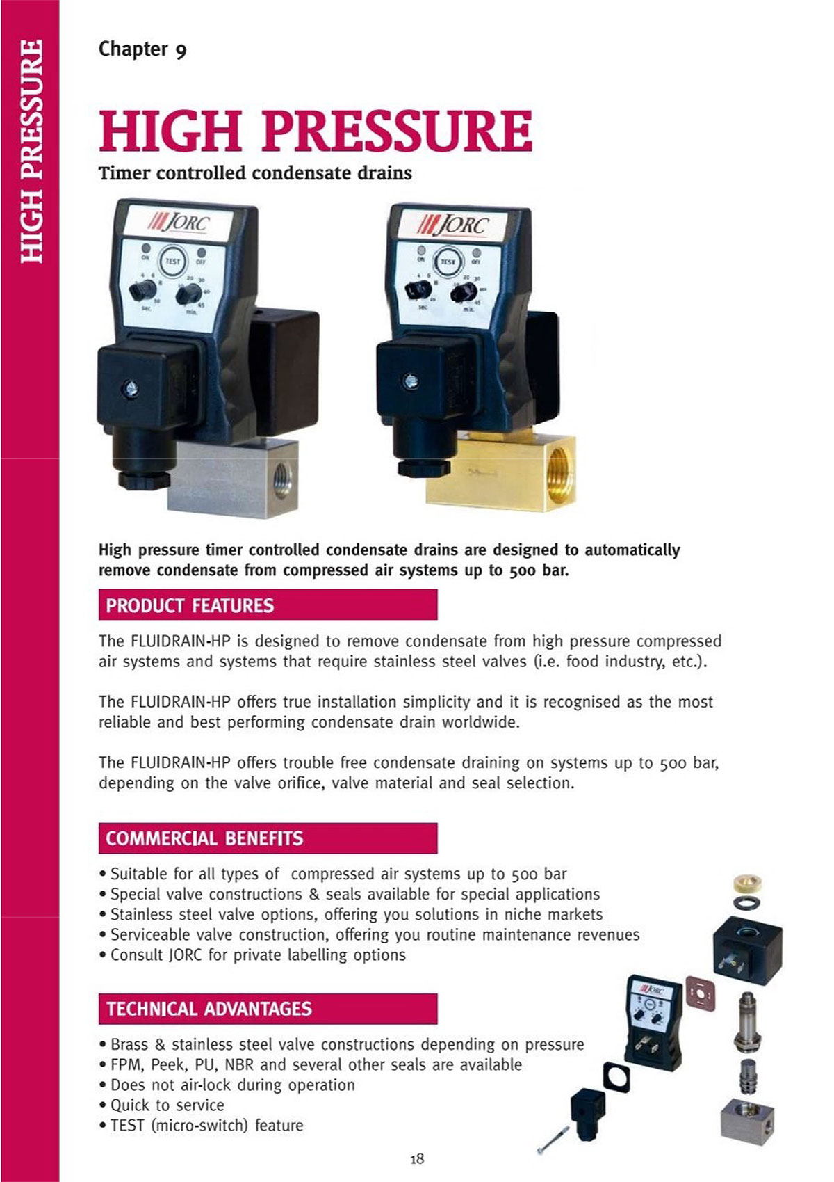 FLUID Jorc Electronic Drain Valve ออโต้เดรนไฟฟ้า