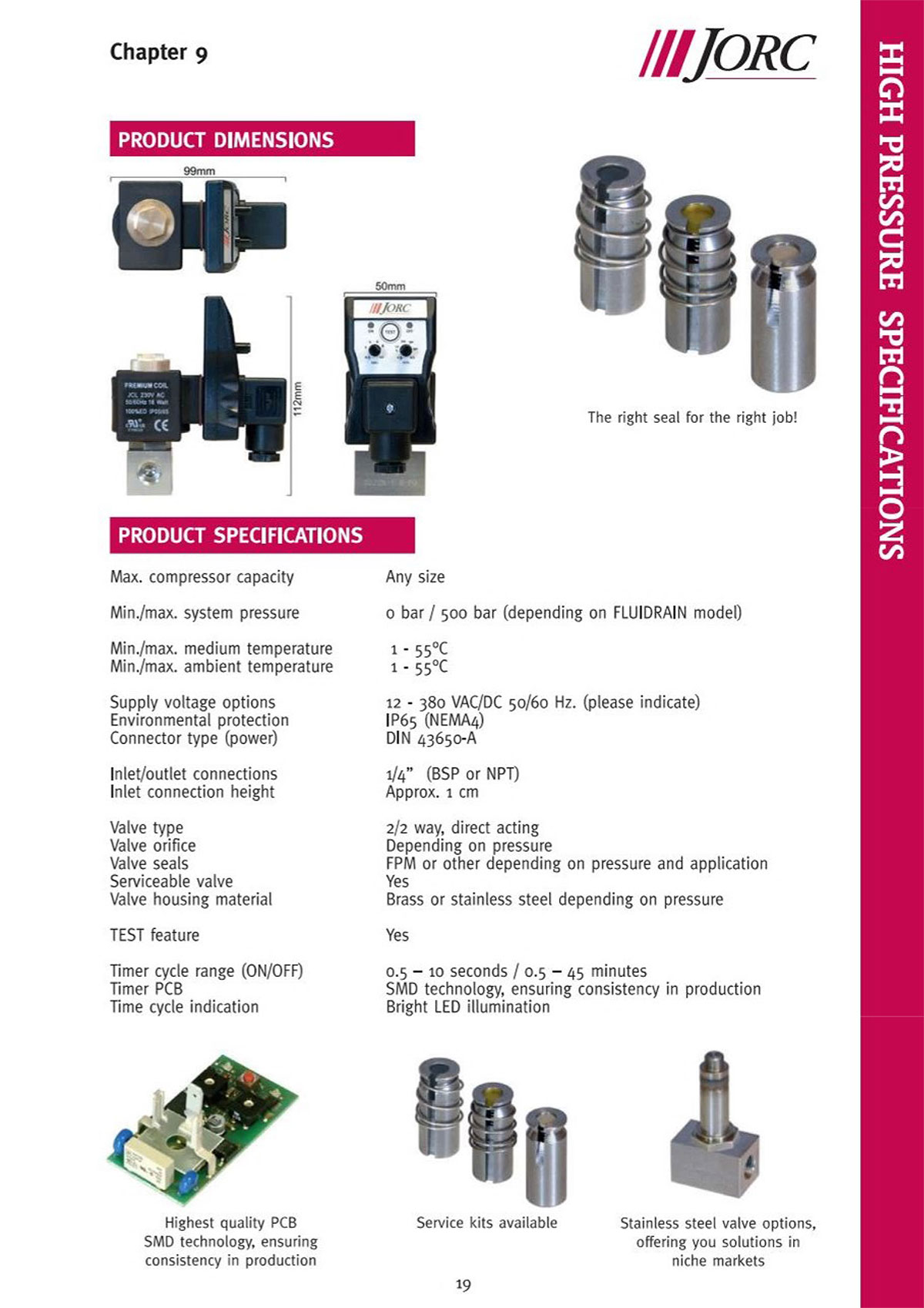 FLUID Jorc Electronic Drain Valve ออโต้เดรนไฟฟ้า